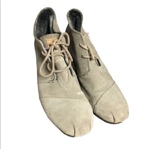 Toms wedge booties 8.5